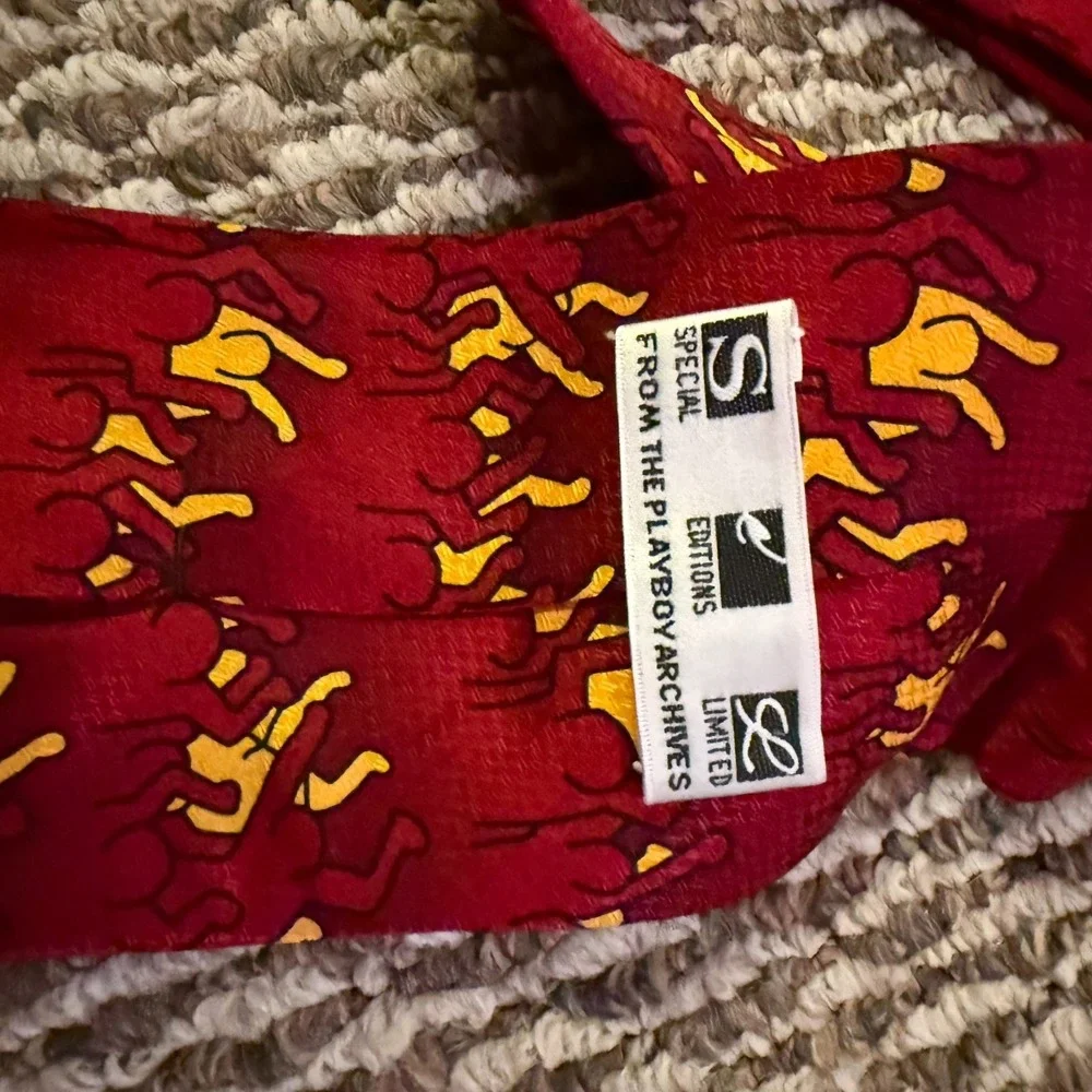 Vintage Keith‎ Haring Silk Necktie From The Playboy Archives Limited Edition